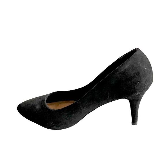STEVE MADDEN Suede Pointy Toe High Heeled Pumps Heels Black 7.5 - Picture 3 of 10
